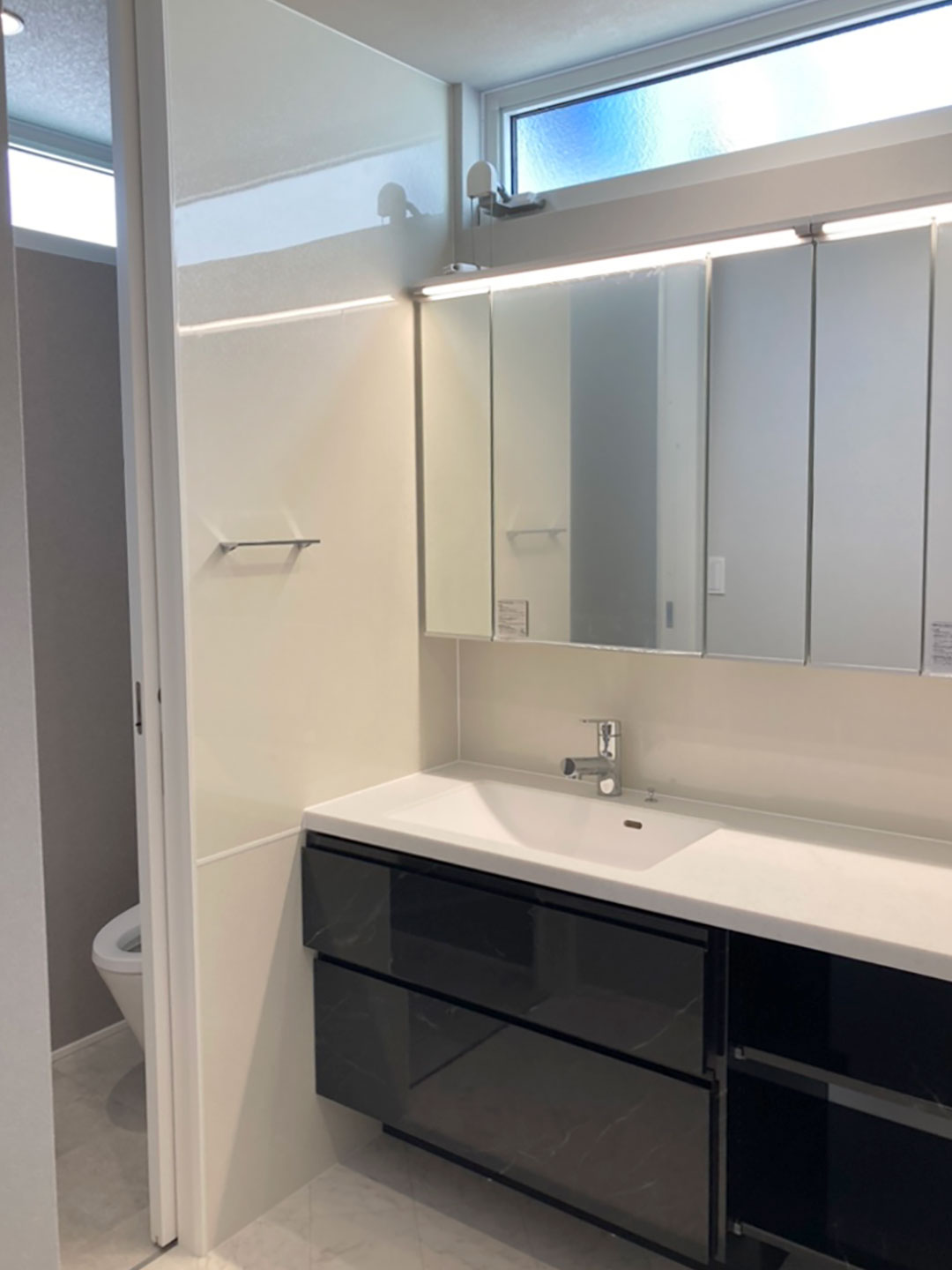 【新築】洗面化粧台設置工事_長岡市